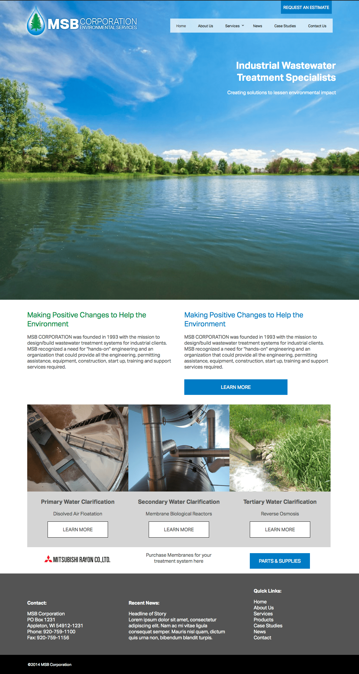 Msb Environmental Corp Announces New Website Seo Website Links