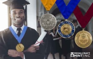 College graduation medals