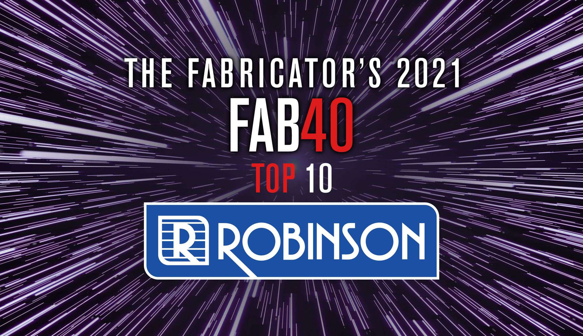 Robinson moves into the top 10 on “The Fabricator” FAB 40 list